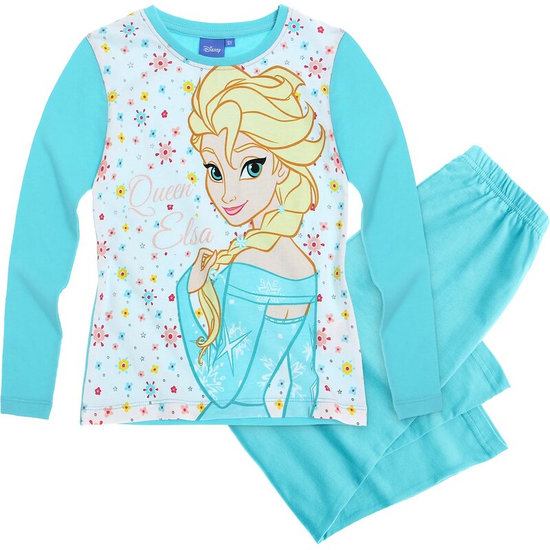 Disney Die Eiskönigin Pyjama türkis in Größe 104 für Mädchen aus 100% Baumwolle