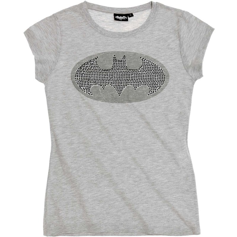 Batman T-Shirt grau in Größe S für Damen aus 100% Baumwolle Graumelange: 95% Baumwolle 5% Viskose