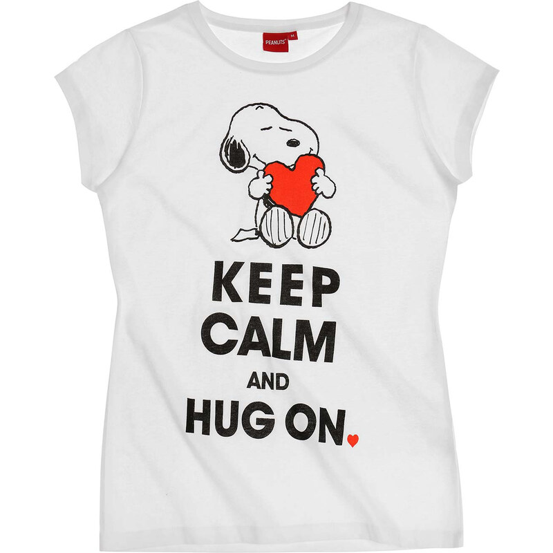 Snoopy T-Shirt weiß in Größe S für Damen aus 100% Baumwolle