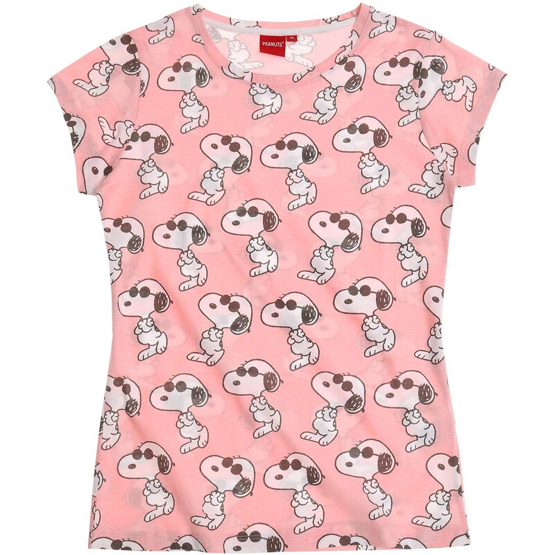 Snoopy T-Shirt rosa in Größe S für Damen aus 100% Baumwolle