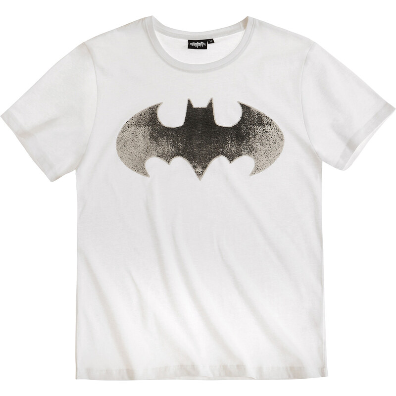 Batman T-Shirt weiß in Größe S für Herren aus 100% Baumwolle