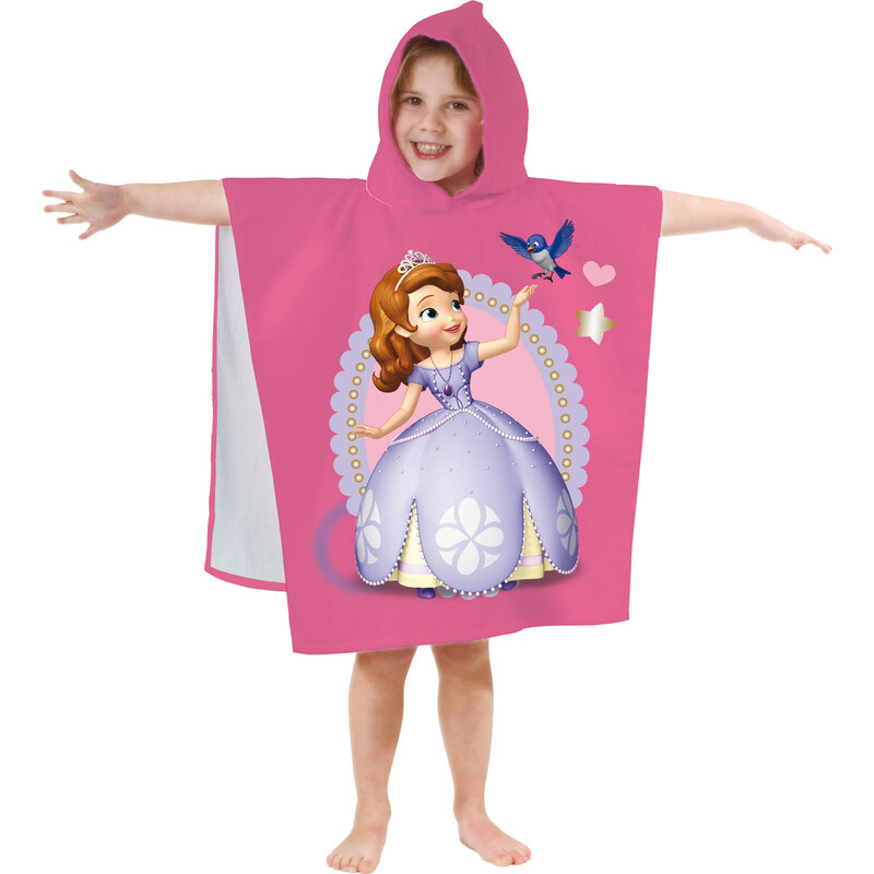 Disney Sofia die Erste Kapuzen-Handtuch pink in Größe UNI für Mädchen aus 100% Baumwolle