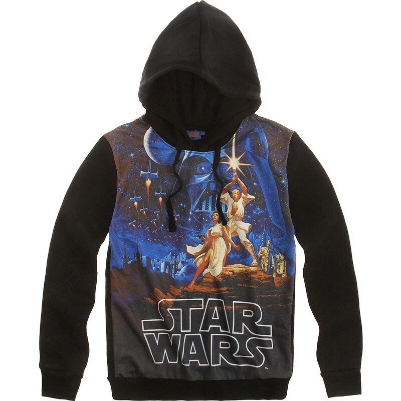 Star Wars-The Clone Wars Sweatshirt mit Kapuze schwarz in Größe XS für Damen aus 80% Baumwolle 20% Polyester