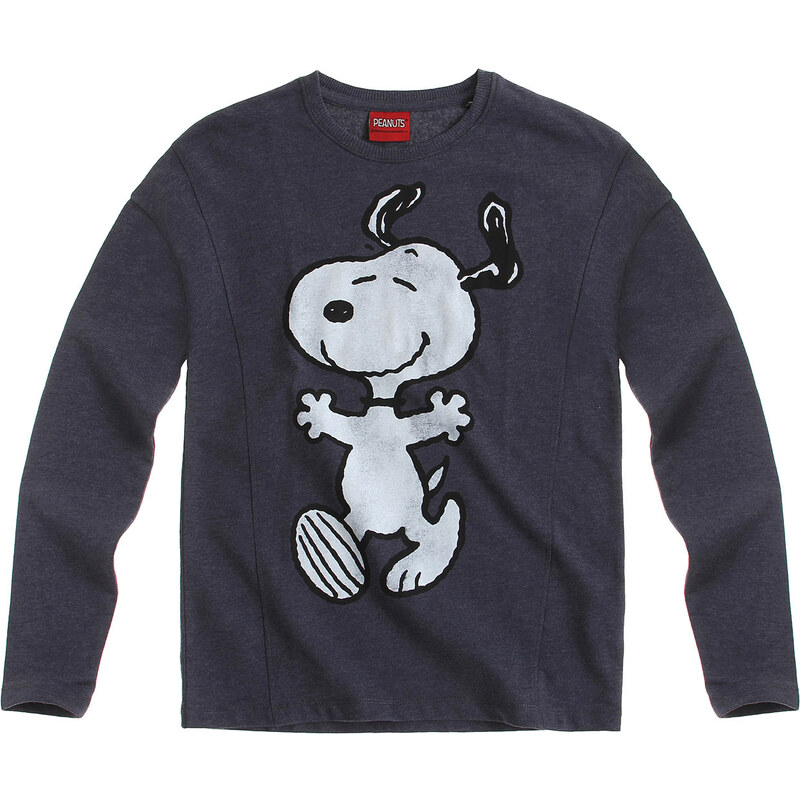 Snoopy Sweatshirt grau in Größe XS für Damen aus 65 % Baumwolle 35 % Polyester