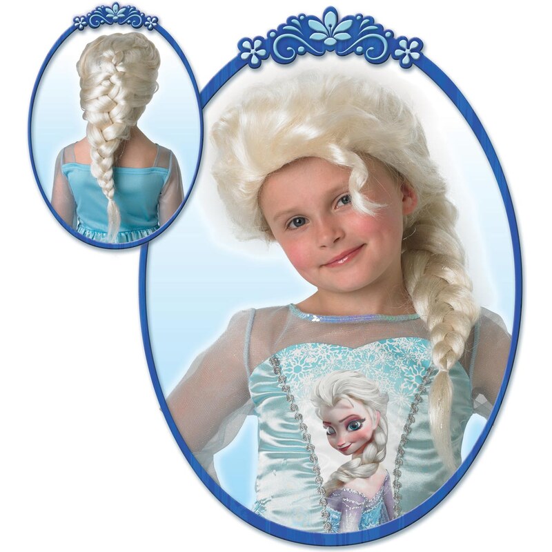 Disney Die Eiskönigin Elsa Kinderperücke weiß in Größe UNI für Mädchen aus Obermaterial: 100% Polyester