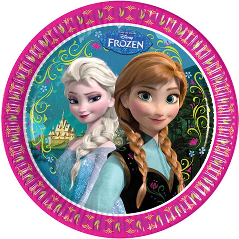 Disney Die Eiskönigin Pappteller pink in Größe UNI für Mädchen