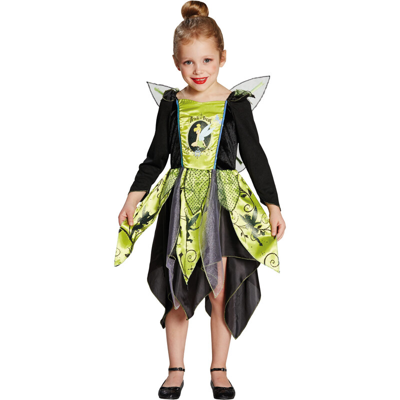 Disney Tinker Bell Kostüm schwarz in Größe S für Mädchen aus Obermaterial: 100% Polyester