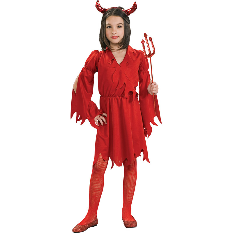 LamaLoLi Teuflin Kostüm rot in Größe M für Mädchen aus Obermaterial: 100% Polyester