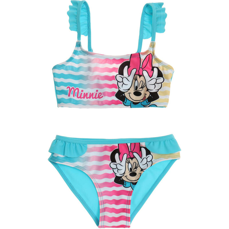 Disney Minnie Bikini türkis in Größe 104 für Mädchen aus 82% Polyamid 18% Elastan Fotodruck: 86% Polyester 14% Elastan