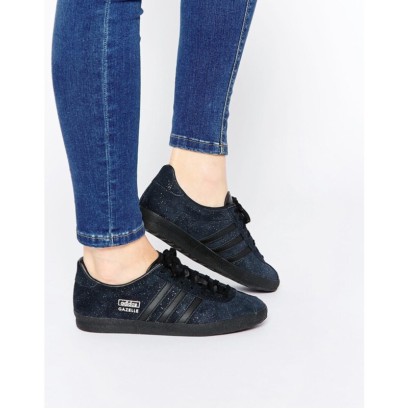 adidas Originals - Gazelle OG - Sneakers aus schwarzem Wildleder mit Glitzer - Schwarz