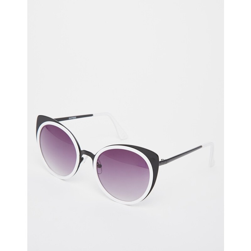 ASOS - Kitten - Sonnenbrille mit Nasenpads - Weiß