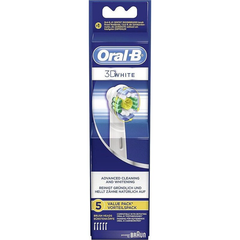 Oral-B, Aufsteckbürsten, 3D White, 5er Pack