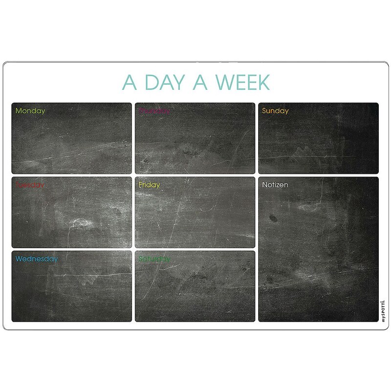 Küchenrückwand »memo to go«, A day a week, 70,5x49 cm