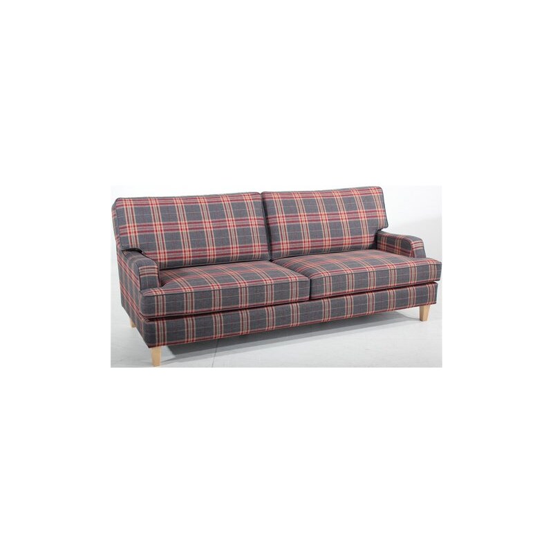 MAX WINZER 3-Sitzer Sofa Penny in stylischem Karodesign 366 (=rot-grau-kariert)