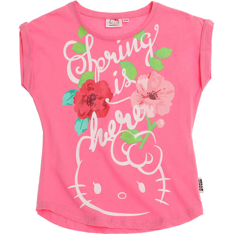 Hello Kitty T-Shirt pink in Größe 98 für Mädchen aus 100% Baumwolle