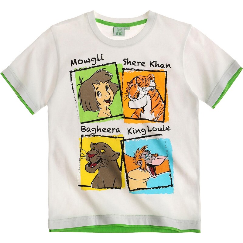 Disney Das Dschungelbuch T-Shirt weiß in Größe 104 für Jungen aus 100% Baumwolle