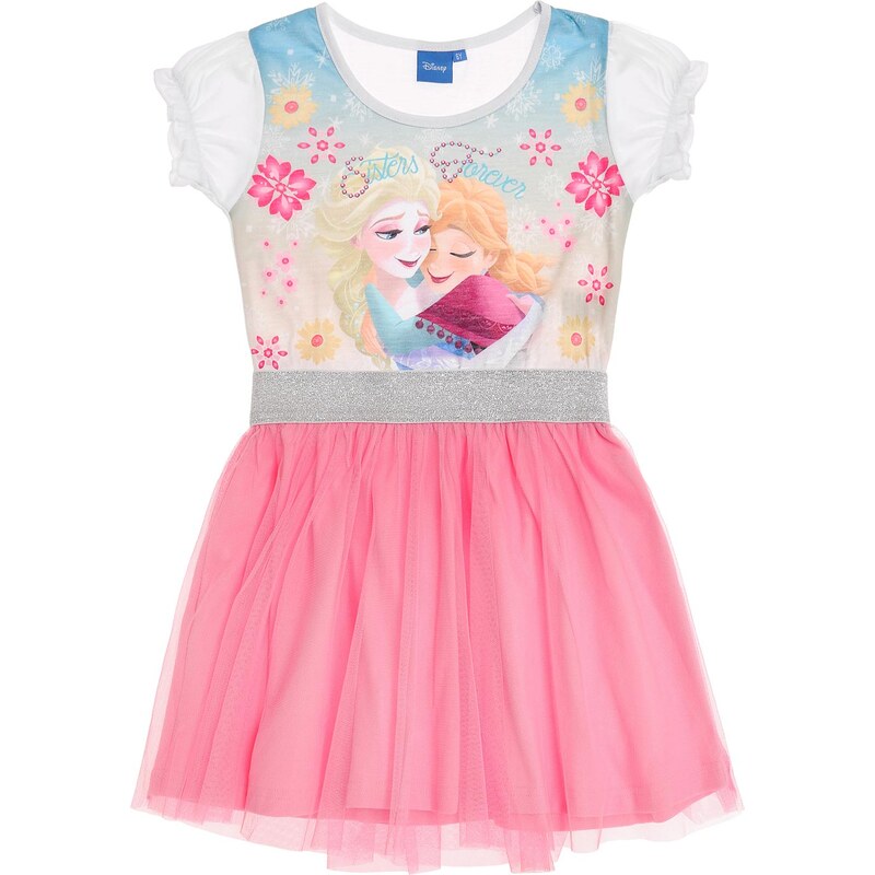 Disney Die Eiskönigin Kleid rosa in Größe 104 für Mädchen aus 100% Polyester Vorderseite: 100% polyester Ärmel: 95% Baumwolle 5% Elastan