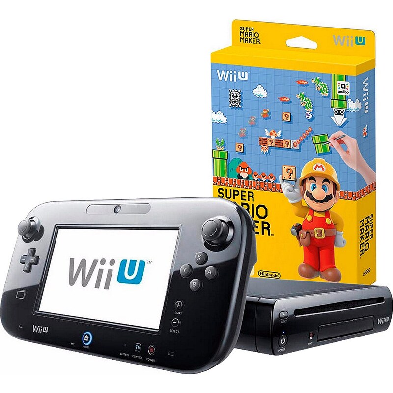 NINTENDO WIIU Wii U Premium Pack + Super Mario Maker mit 3 Jahren Garantie*
