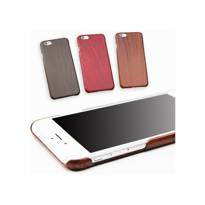 Lesara Schutzhülle für Apple iPhone & Samsung Galaxy in Holz-Optik - Samsung S6 Edge - Dunkelgrau