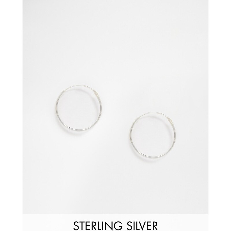 Kingsley Ryan - Feine, runde Ohrringe aus Sterlingsilber, 20 mm - Silber