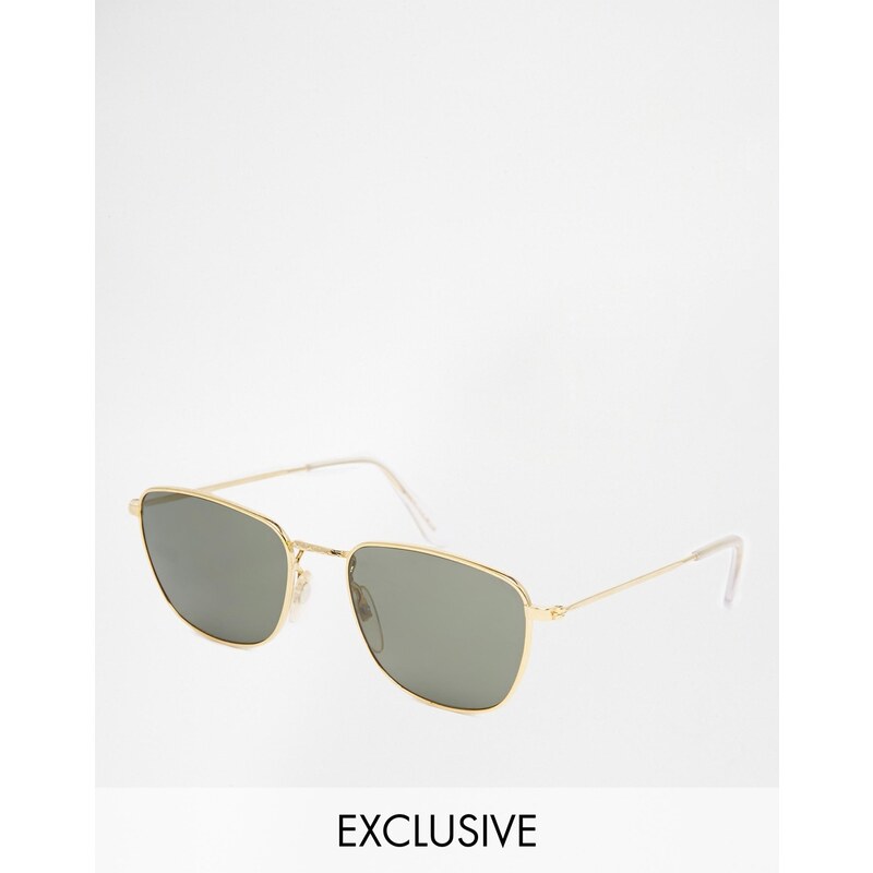 Reclaimed Vintage - Eckige Sonnenbrille - Gold