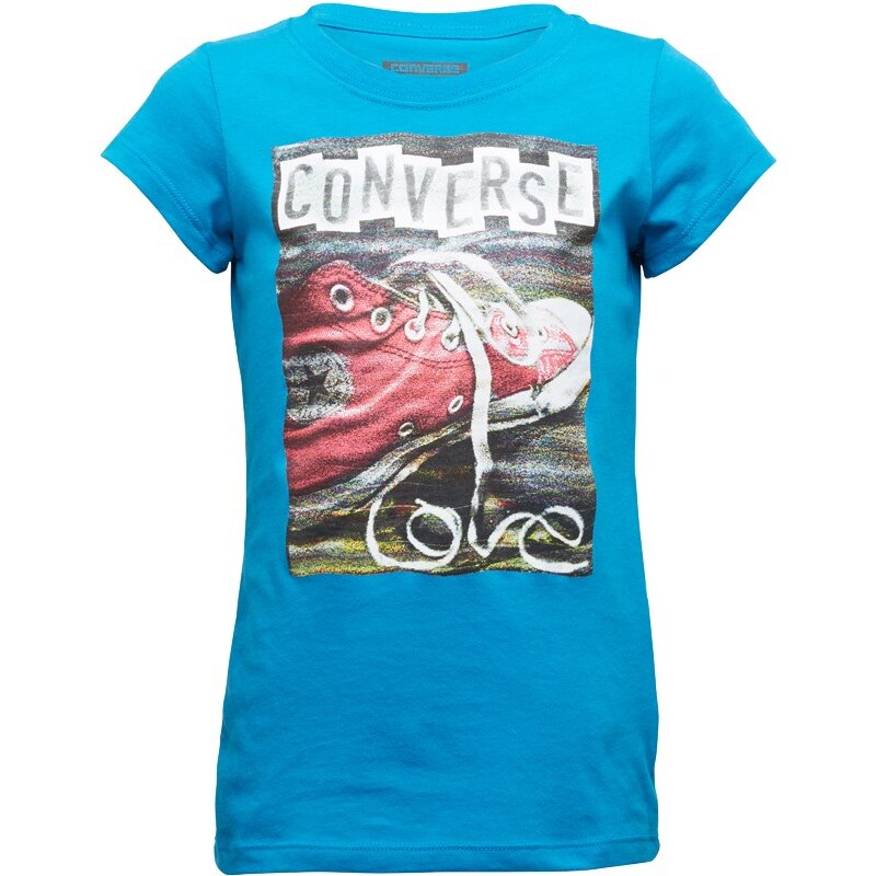 Converse Mädchen Love Sneaker Cyan Space T-Shirt Blaugrün