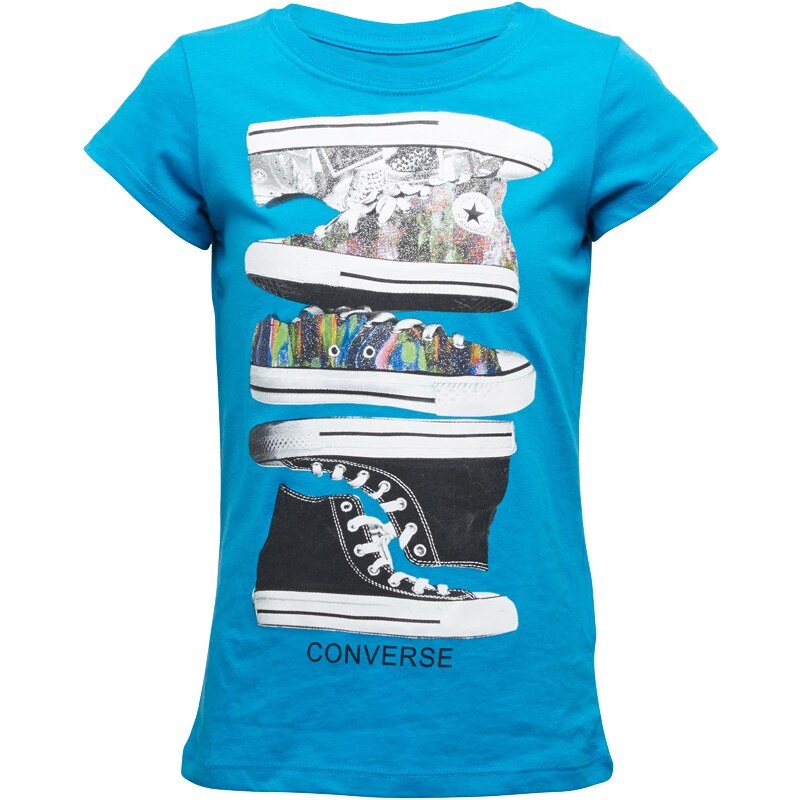 Converse Mädchen Stacked Sneaker Cyan Space T-Shirt Blaugrün