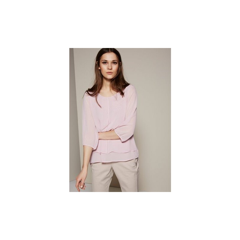 Damen COMMA Aufregende 3/4-Arm Bluse im Lagenlook COMMA rosa XS (34)