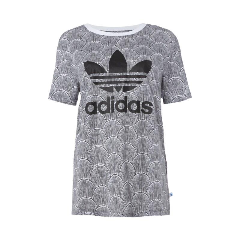 adidas Originals T-Shirt mit Allover-Muster und Logo-Print