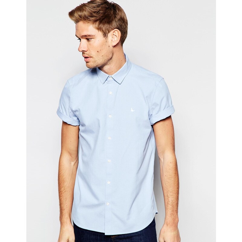Jack Wills - Kariertes Hemd mit klassisch regulärem Schnitt, Blassblau - Blau