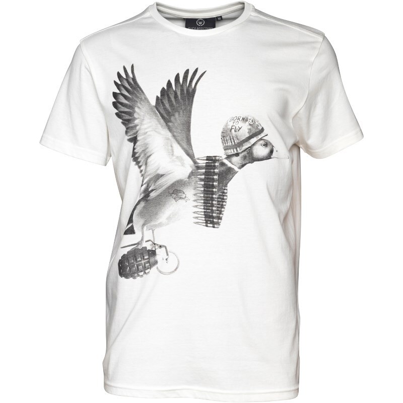 Duck and Cover Herren Louis Off T-Shirt Weiß