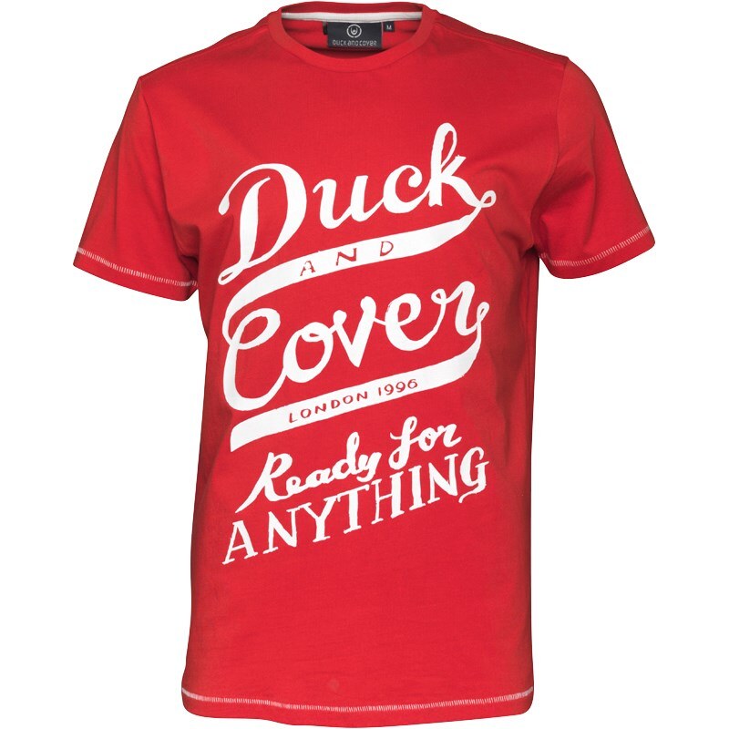Duck and Cover Herren Moore Vermillion T-Shirt Rot