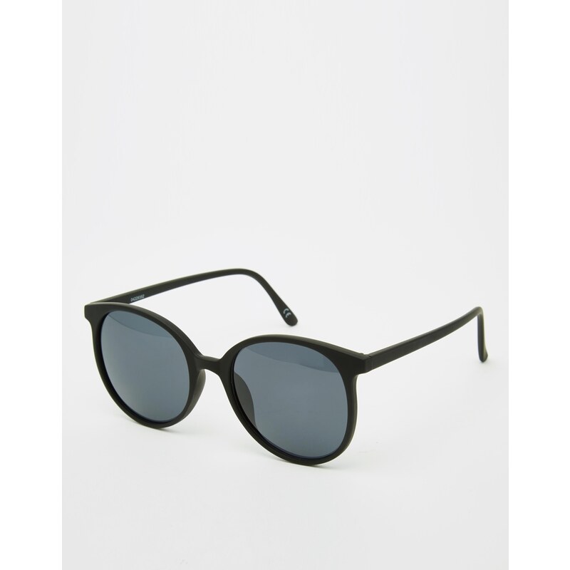 ASOS - Runde Oversized-Sonnenbrille mit schmalem Gestell - Schwarz