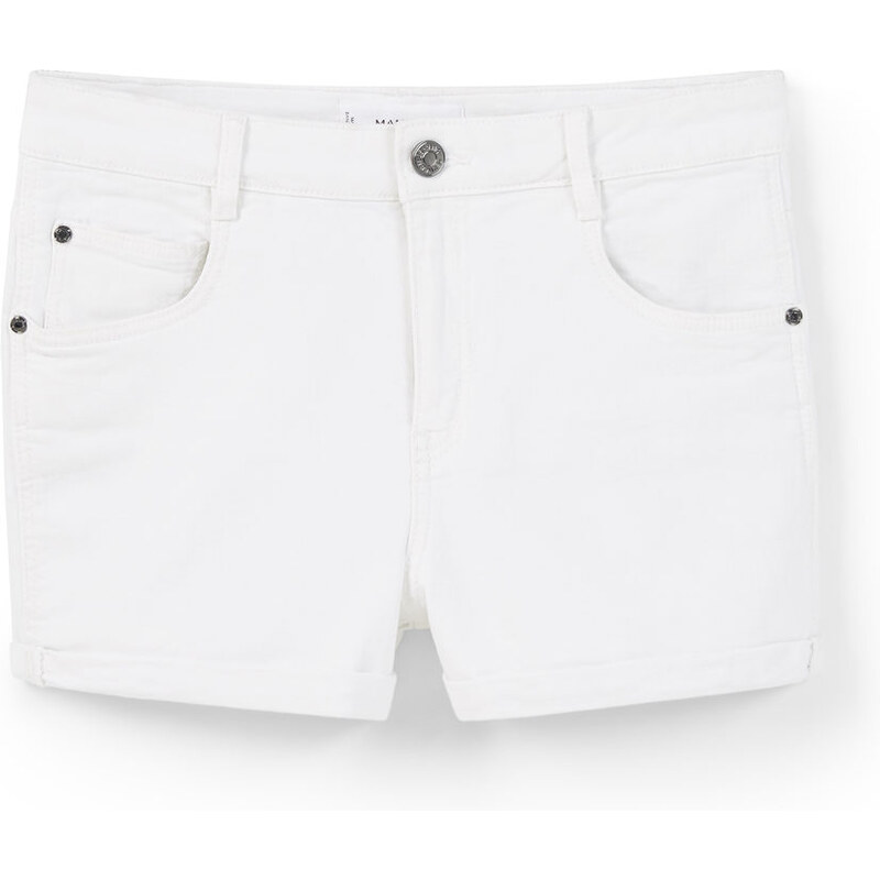 MANGO Weiße Jeansshorts
