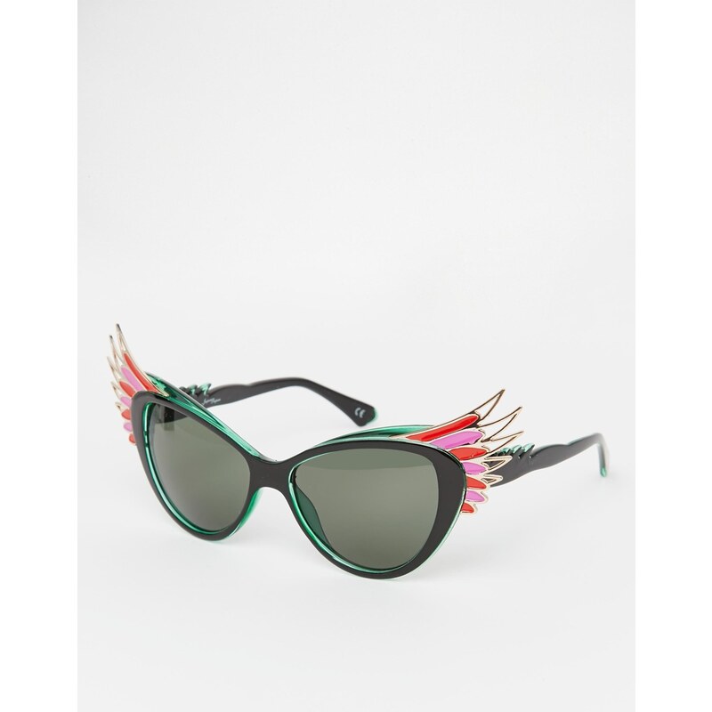 Jeepers Peepers - Novelty Bird - Sonnenbrille im Katzenaugen-Design - Mehrfarbig