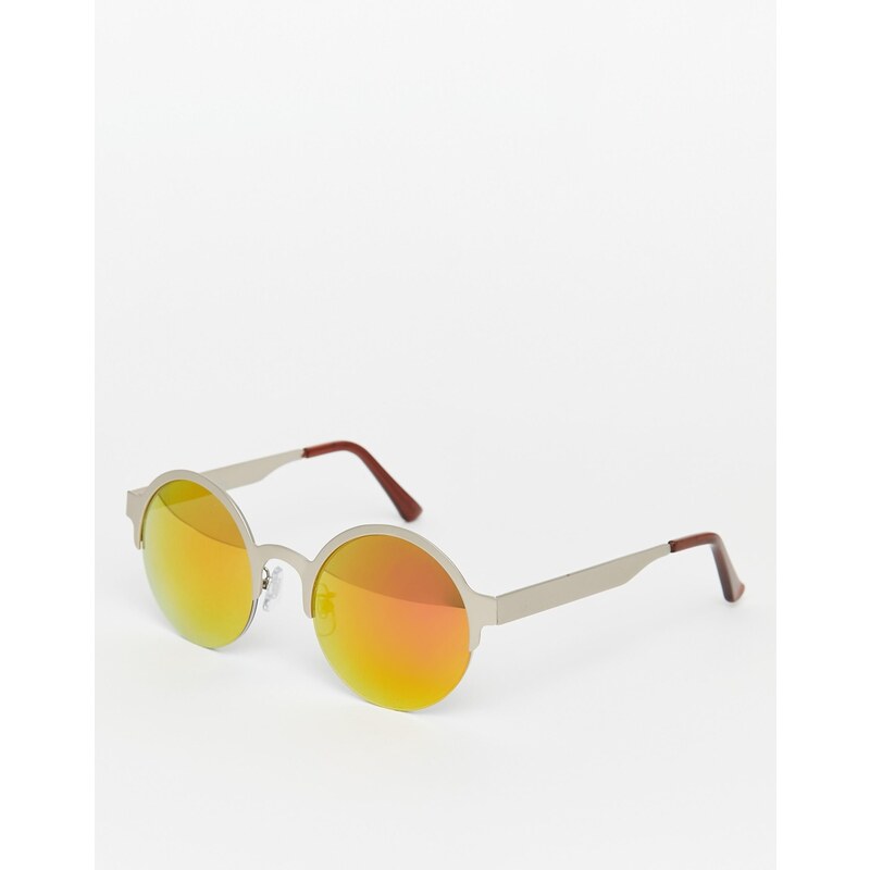 Jeepers Peepers - Runde, gespiegelte Sonnenbrille aus Metall - Gold