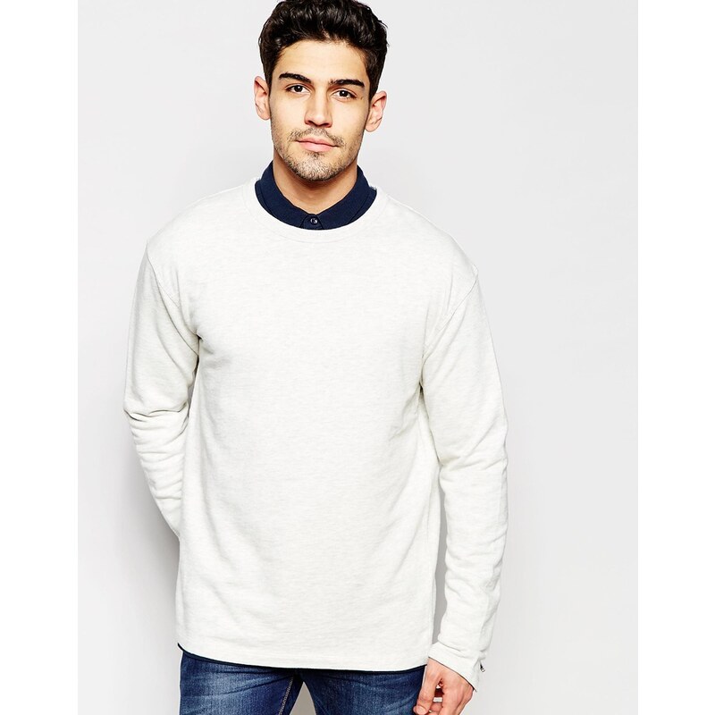 Selected Homme - Sweatshirt mit Reißverschlussetails - Weiß
