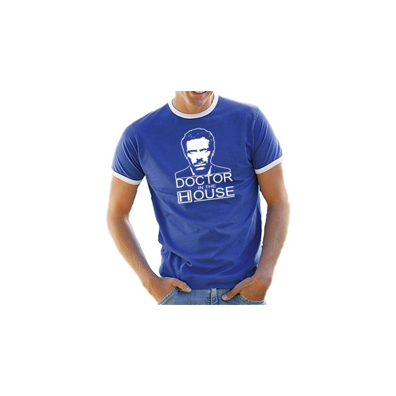 Touchlines Herren T-Shirt Dr. House Kontrast