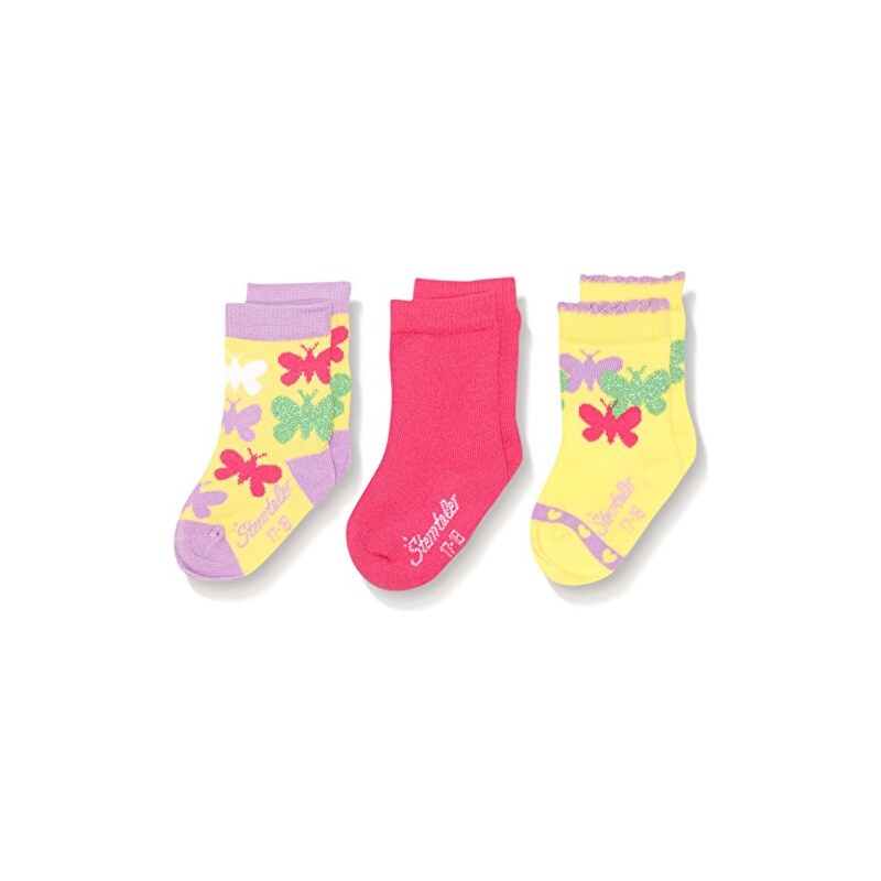 Sterntaler Mädchen Socken Schmetterling, 3er Pack