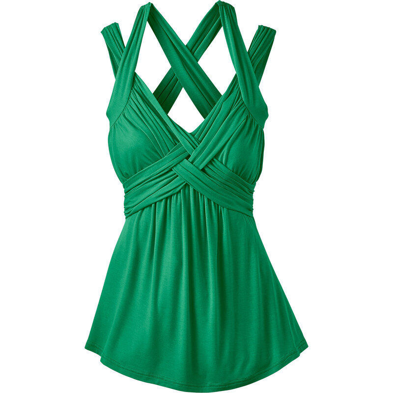 BODYFLIRT boutique Shirt ohne Ärmel in grün für Damen von bonprix