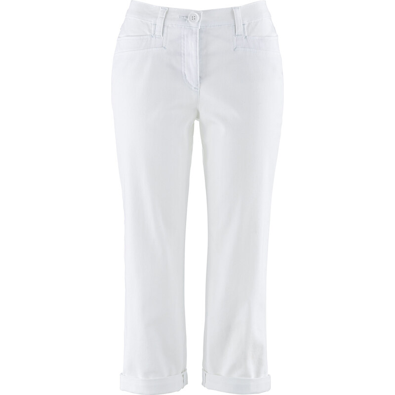 bpc bonprix collection 7/8 Figurformende Stretch-Hose in weiß für Damen von bonprix