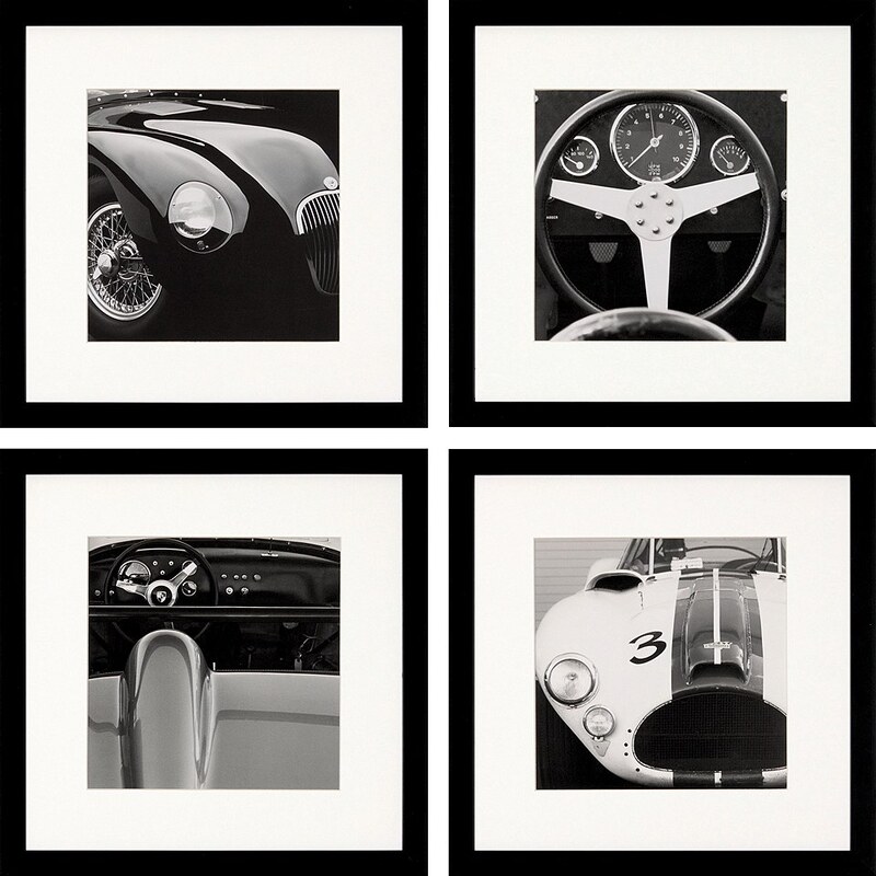 G&C gerahmte Fotografie »Retro: Classic cars Bilderset«, 4 Bilder à 30/30 cm