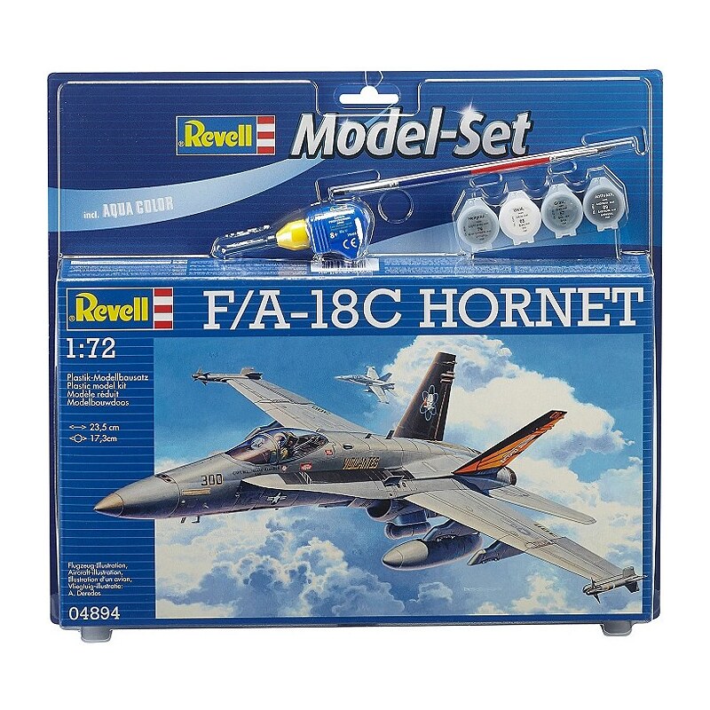 Revell® Modellbausatz Flugzeug mit Zubehör, Maßstab 1:72, »Model Set - F/A-18C Hornet«
