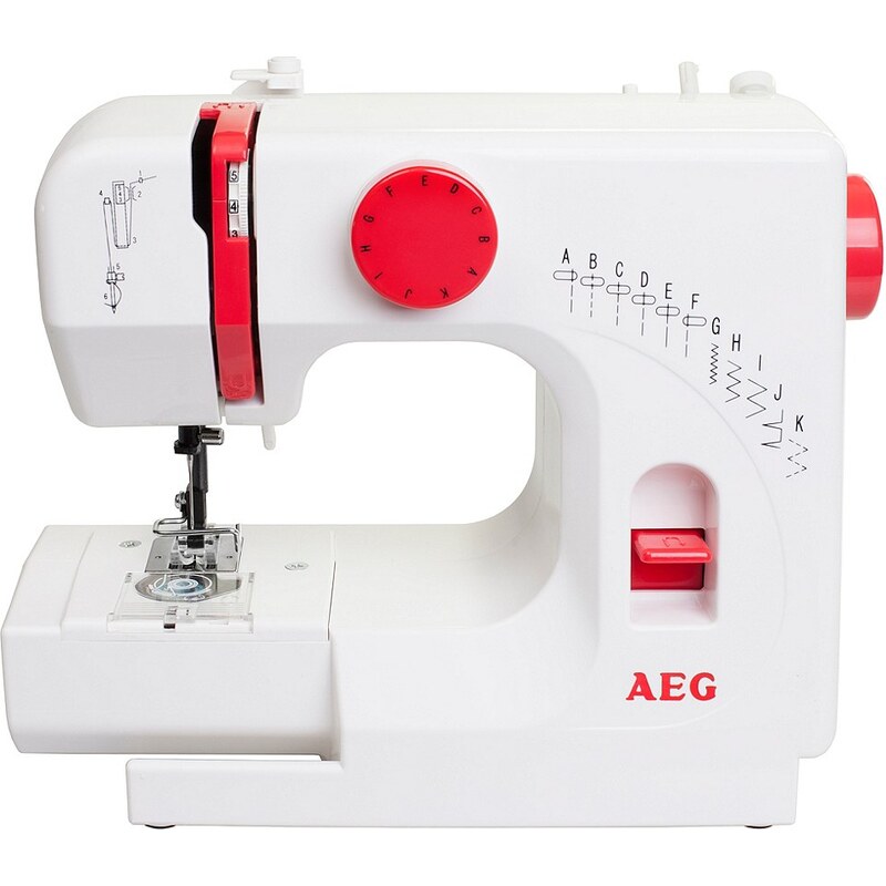 AEG ELECTROLUX AEG Nähmaschine NM-525A, 11 Programme, klein, kompakt und handlich, mit Zubehör