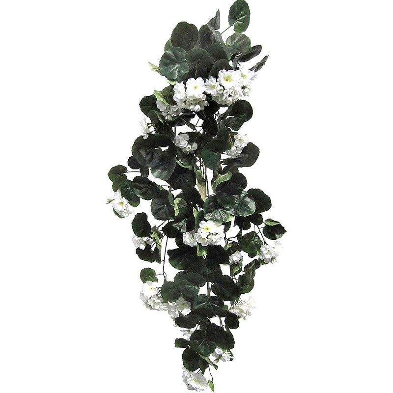 Kunstpflanze »Geranienhänger« weiß (H: 90 cm)
