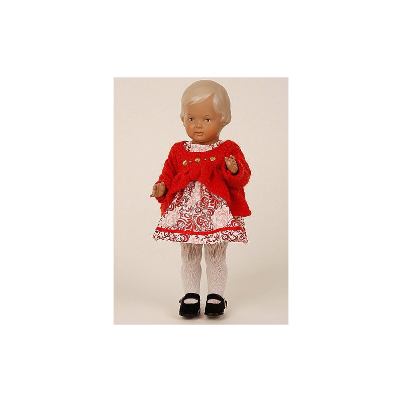 Schildkröt-Puppen Sammlerpuppe, rot, »Klassik-Puppe Christel 34 blond/braun«