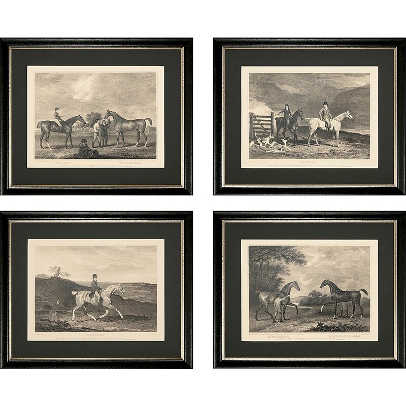 G&C gerahmter Kunstdruck »Scott: Hunter Bilderset aus 4 Reitermotiven«, 4x 40/50 cm