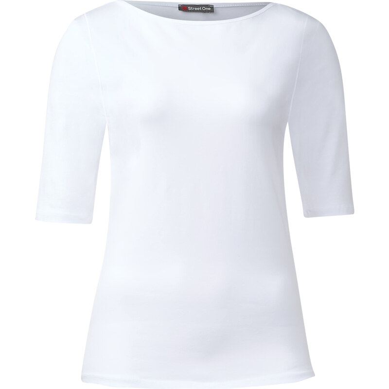 Street One Organic Cotton Shirt Beluna - White, Damen