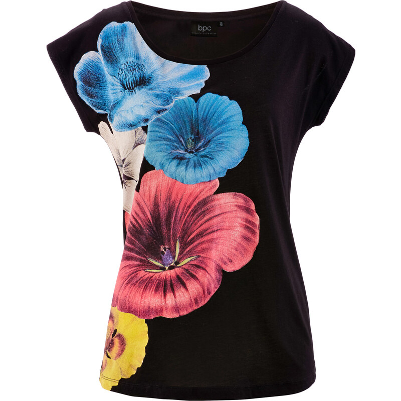 bpc bonprix collection Shirt mit kurzen Ärmeln kurzer Arm in schwarz für Damen von bonprix