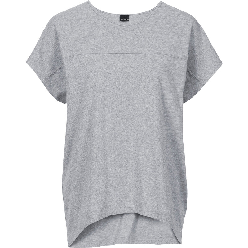 RAINBOW Shirt kurzer Arm in grau (Rundhals) für Damen von bonprix